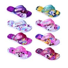 Kit 10 Pares Chinelos infantil princesas personagens j Chinelo de dedo atacado revenda