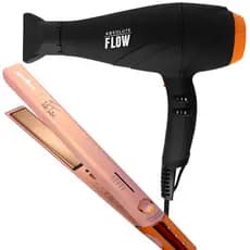 Secador De Cabelo Gama Italy 2300w Absolute Flow Ions Profissional Salão Chapinha Prancha Titanium Tube 230°c