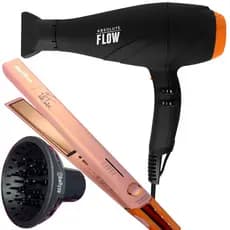Secador De Cabelo Gama Italy 2300w Absolute Flow Ions Profissional Salão Difusor Chapinha Prancha Titanium Tube 230°c