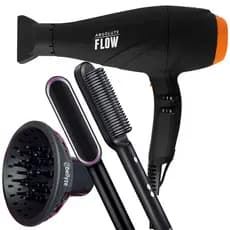 Secador De Cabelo Gama Italy 2300w Absolute Flow Ions Profissional Salão Difusor Cachos Escova Alisadora 2 Em 1 Hq
