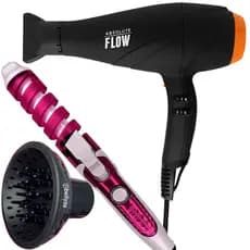 Secador De Cabelo Gama Italy 2300w Absolute Flow Ions Profissional Salão Difusor Modelador Cachos Nova