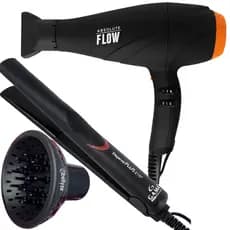 Secador De Cabelo Gama Italy 2300w Absolute Flow Ions Profissional Salão Difusor Cachos Prancha Fina 410°f