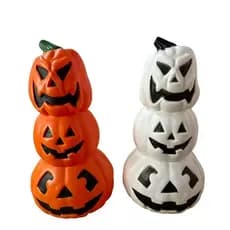 Torre Trio De Abóbora  Halloween Enfeite Decoração Festa 40cm