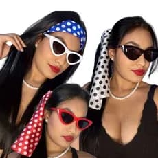 Kit anos 50 e 60 Fantasia 4 peças Adulto e Infantil Cosplay Anos 60