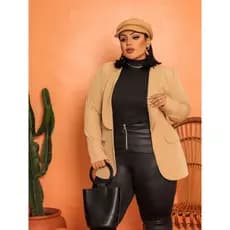 Blazer Alfaiaratia Plus Size Elegante Musso Terninho G1 G2 G3