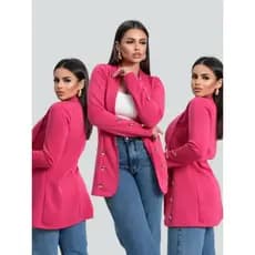 Blazer Femenino Neoprene social Elegante