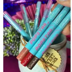 Batom Lápis Labial Matte Lápis de Boca Ruby Rose Popstar Alta Pigmentação Longa Duração
