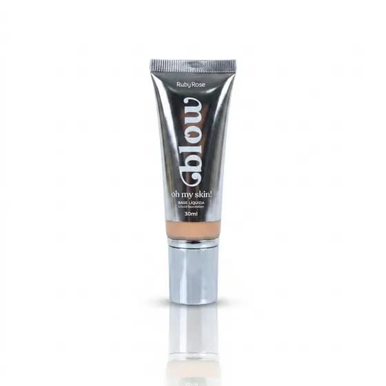 Base Líquida Ruby Rose Blow Oh My Skin Cobertura Média Glow
