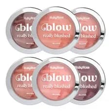 Blush Baked Ruby Rose Blow Luminoso Iluminador Alta Pigmentação Maquiagem Facial