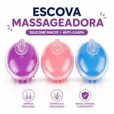 Mini Escova Massagem Couro Cabeludo Silicone Macia Durável Anti-Caspa