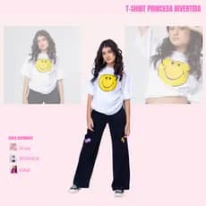 Camiseta T-Shirt Infantil Juvenil Oversized Primavera