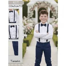 Conjunto Roupa  Social Pajem Infantil  Casamento  Formatura Pajem
