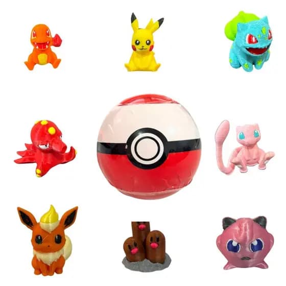Kit Miniaturas Pokemon + Pokebolas Bonecos Realista Para Coleção