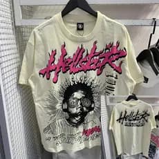 Camisa Mascolino Street Hellstar New Vintage Hip Hop Camiseta Pluz Size Algodao 30.1