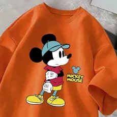 Camisa Feminina & Masculina Desenho Micky Camiseta Algodao Premium 30.1 Plus Size