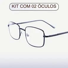 Kit com 2 Óculos de Grau para Leitura, Trabalho e Descanso – Unissex, Armação de Metal Resistente