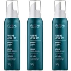 Kit 3 Unidades Mousse Volume Absoluto Encorpa e Doadora de Volume 140g Amend