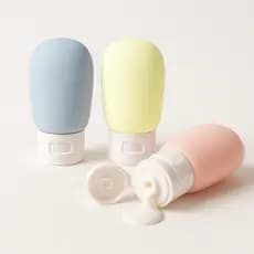 Kit De 3 Até 6 Frascos para Viagem 60ml - Organize Seus Cosméticos com Conforto e Segurança