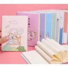 A6 Livro/ Portátil Mini Pequeno 64 folhas / Bloco De Notas De Menina Diário De Papelaria 104x140mm