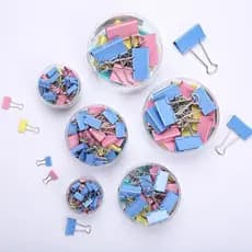 Clips Prendedor De Papel Binder Metal 19mm Com 40 Peças e /32mm com 24 peças