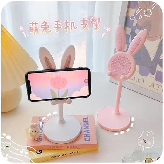 Suporte Coelhinho para Celular Tablet Kawaii Fofo Cute