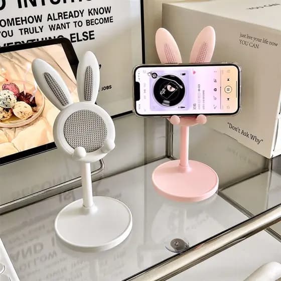 Suporte Coelhinho para Celular Tablet Kawaii Fofo Cute