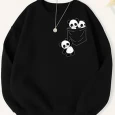 Moletom Feminino Urso Minimalista Moda Blogueirinha Casaco De Frio Blusa Flanelado Lançamento