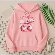 Blusa de Frio Moletom Feminino Cereja Laço Very Cherry Social Club Tendência