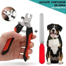 Kit Cortador + Lixa de Unhas para Cães e Gatos Premium Todos os Portes Alicate e Lixa Pet higiene Alicate 16mm