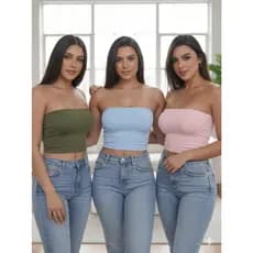 Top Tube Feminino Forro Duplo Tendência Atemporal Look Casual Fashion Tomara que Caia Zero Transparencia