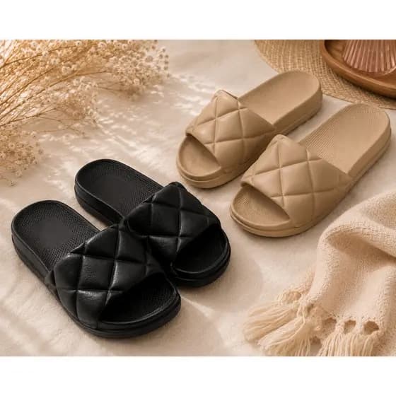 Chinelo Slide Nuvem Matelassê Feminino Confortável Antiderrapante
