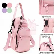 Bolsa Porta Garrafa Grande Com Alça Ajustável Múltiplos Compartimentos para Organização