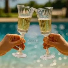 Conjunto 6 Taças de Luxo 220ml para Vinho e Champanhe