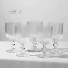 Jogo 6 Taças Canelada – 380ml Elegante Para Sua Mesa