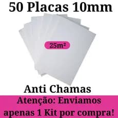 50 Placas de Isopor Eps Antichamas Isolamento Termico 1000x500x10mm
