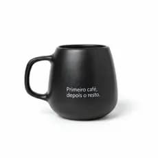 Xícara Café "Primeiro Café, Depois o Resto" Preta 150ml To Coffee Caneca