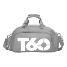 Bolsa T60 Academia Mala Transversal Impermeável Várias Cores Cinza Rosa ou azul bebe