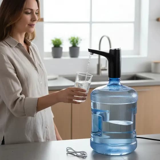 Bomba Elétrica De Galão Universal Com Carregamento USB Para Galão Garrafão De Água
