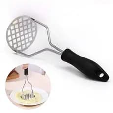 KIT Amassador Batatas Legumes Feijão Aço Inox Cabo De Plastico