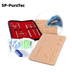 Kit 17 Peças Simulador Avançado De Sutura Em Silicone