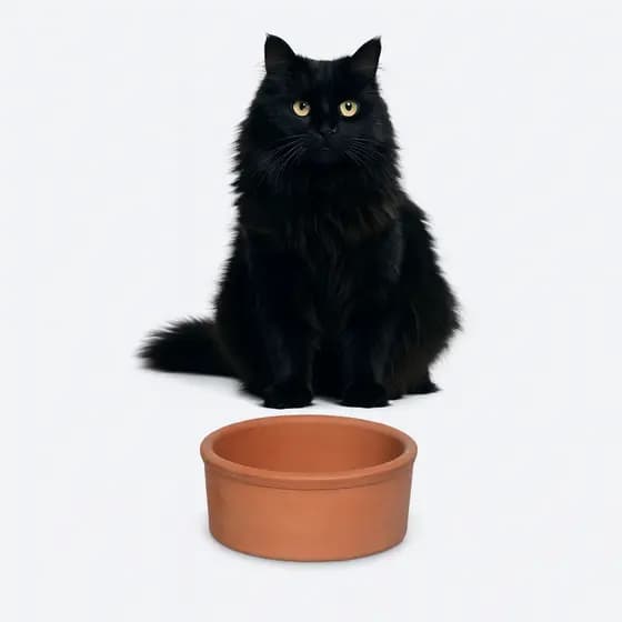 Comedouro E Bebedouro 1,5l Ou 2,5l De Barro Cerâmica Para Pet Ração Cor Cães Gatos Água Litros