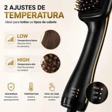 Escova Secadora e Alisadora Soft Brush para Secar Modelar e Alisar Cabelos 110V-220V XIMING