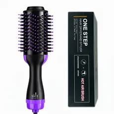Escova Secadora 3 em 1 Profissional | 1000W | Alisa Seca Modela com Íons Antifrizz | 110V