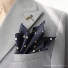 Em estoque: lenço de bolso formal para terno masculino, para noivo e padrinhos.