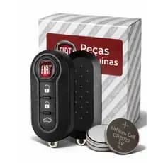 Capa Chave Canivte Fiat 3 Botões Bravo 500 Punto Strada Siena Palio + Bateria