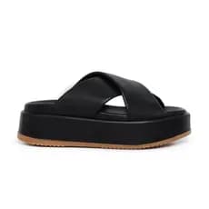 Chinelo Sandália Plataforma Feminino Slide Tiras em X