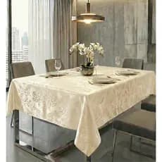 Toalha de Mesa Luxuosa Jacquard 4,6,8 Cadeiras