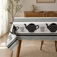 Toalha de Mesa Estampada tecido Oxford 4, 6, 8 Lugares
