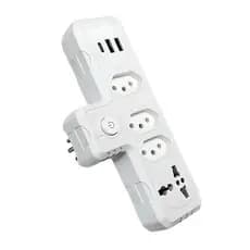 Adaptador para Tomada Benjamin (T) com USB-A e USB-C Bivolt - BM-8704A