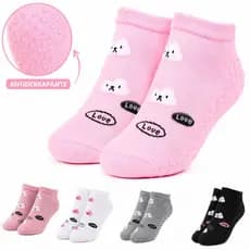Kit 3 ou 6 Pares Meias Femininas Antiderrapantes Personagens